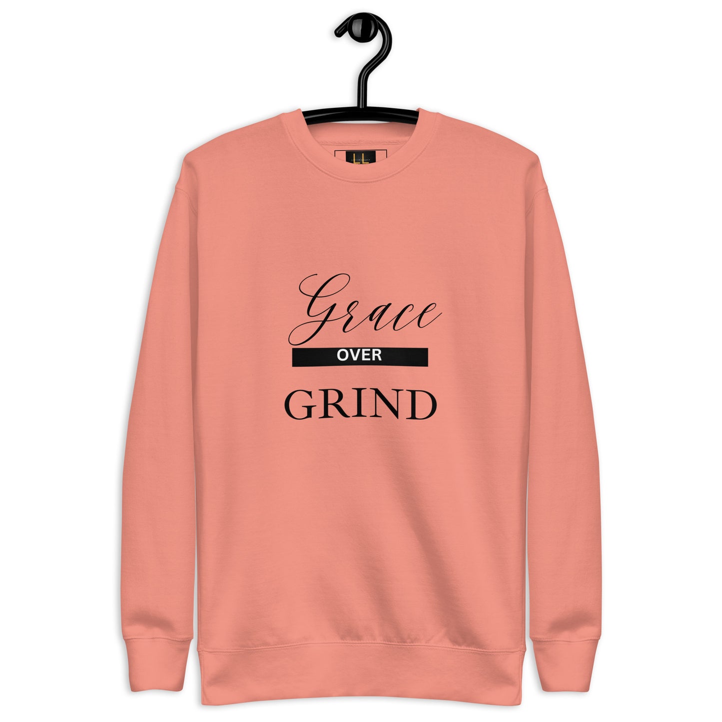 Grace Over Grind Premium Sweatshirt-BLK