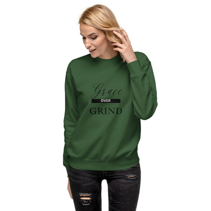 Grace Over Grind Premium Sweatshirt-BLK