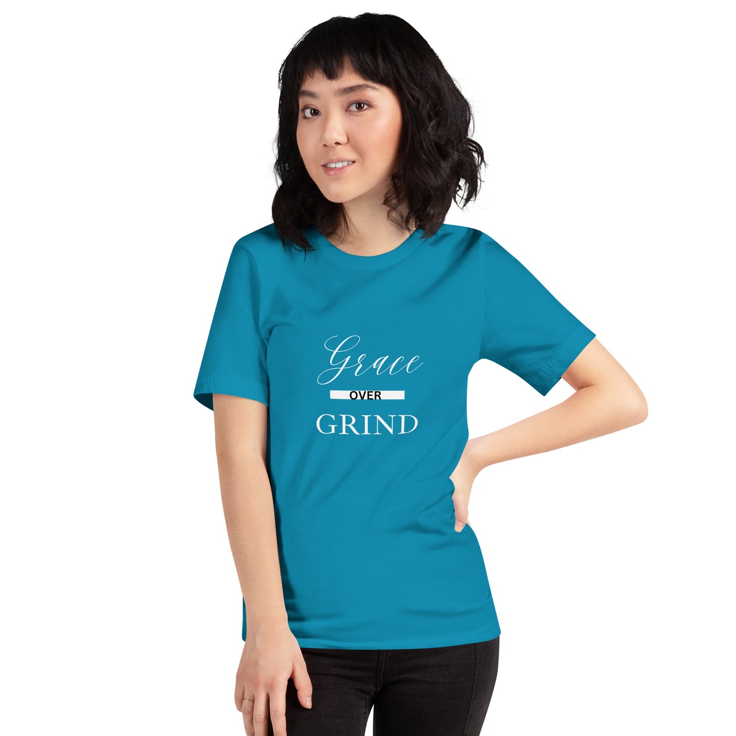 Grace Over Grind-WHT