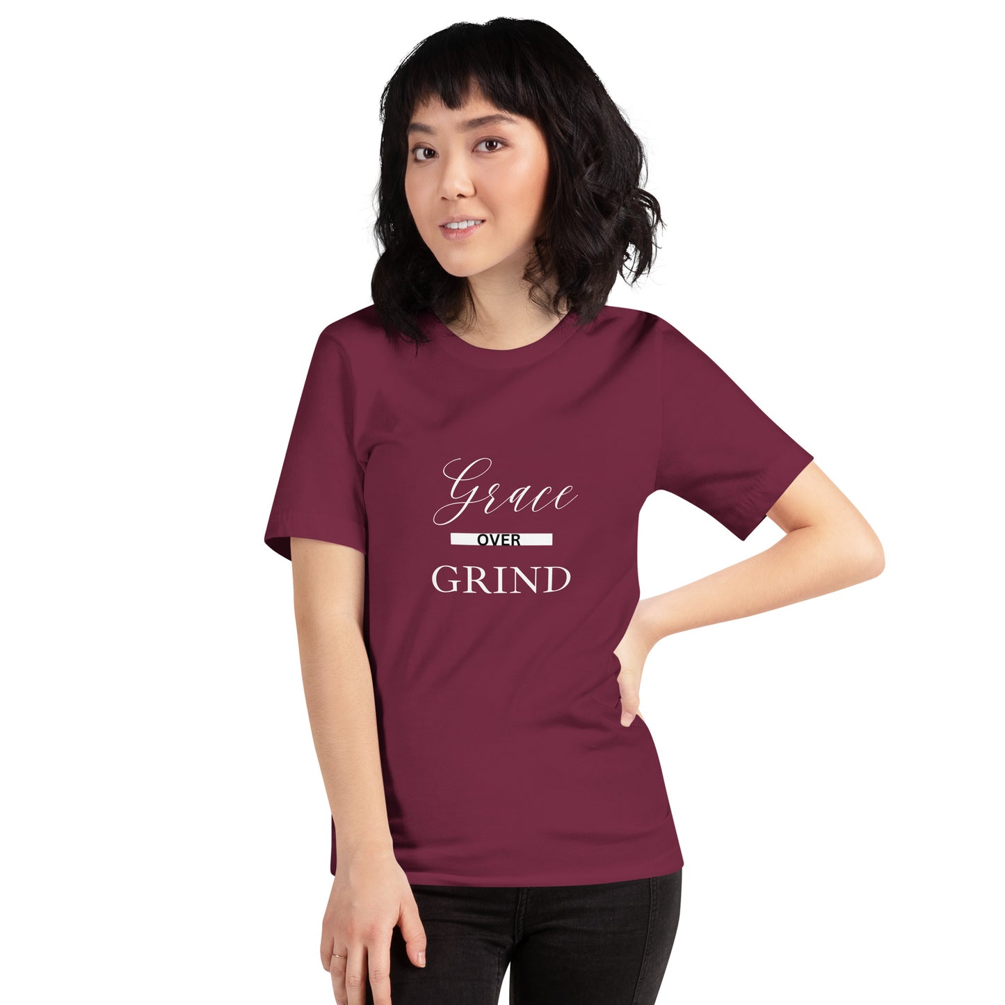 Grace Over Grind-WHT